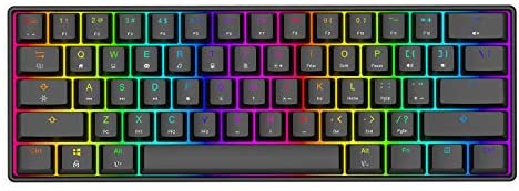 60% Mechanical Gaming Keyboard 61 Keys RGB Magic Refiner MK21 Mechanical Keyboard Portable Gaming Office Keyboard for PC Mac Gamer