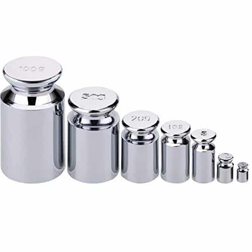 7 PCS Calibration Weights, Scale Calibration Weight Set 1g 2g 5g 10g 20g 50g 100g, Carbon Steel Small Weight, Scale Weights for Digital Scale, Gram Scale Balance, Jewelry Scale (Silver)