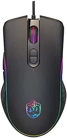 8000 DPI Gaming Multiverse Professional Wired PROGRAMMABLE Gaming Mouse Laptop Desktop 1000 HZ Polling Rate RGB 7 Buttons DPI 1000, 1600, 3200, 6400 Up to 8000 for Windows VISTA/XP/7/8/10, MAC, OSX