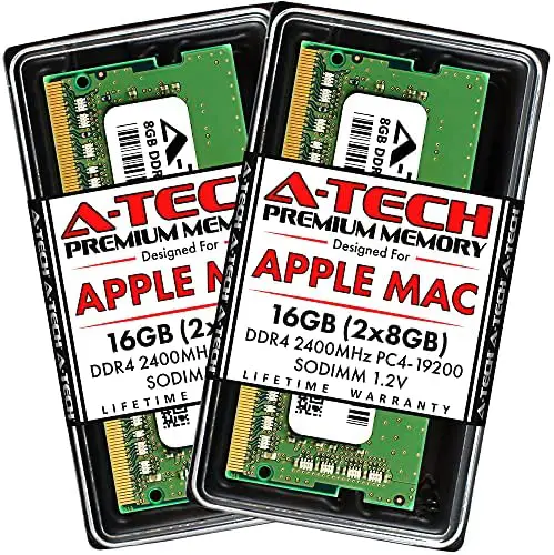 A-Tech 16GB (2x8GB) RAM for Apple iMac 2017 (27 inch Retina 5K & 21.5 inch Retina 4K) | DDR4 2400MHz SODIMM PC4-19200 1.2V 260-Pin SO-DIMM Memory Upgrade Kit