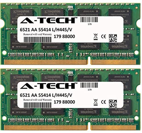 A-Tech 8GB KIT (2 x 4GB) for Dell Vostro Notebook Series 1440 1450 1540 1550 3300 3350 3360 3400 3450 3460 3500 3550 3555 3700 3750 V131 SO-DIMM DDR3 Non-ECC PC3-10600 1333MHz RAM Memory