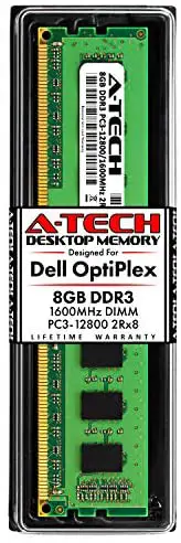 A-Tech 8GB RAM Stick for Dell OptiPlex 9020, 9010, 7020, 7010, 3020, 3010, MT/DT/SFF/USFF – DDR3 1600MHz PC3-12800 Non-ECC DIMM Memory Upgrade Module