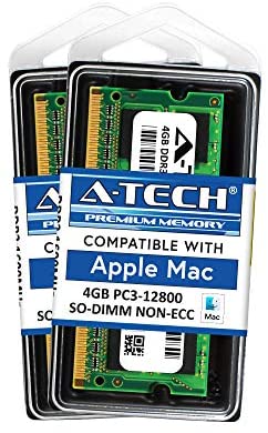 A-Tech for Apple 8GB Kit (2x 4GB) DDR3 1600MHz PC3-12800 204-pin SODIMM MacBook Pro (Mid 2012, 13”/15”), iMac (Late 2012, Early/Late 2013, Late 2014, Mid 2015, 21.5”/27”, Retina 5K) Memory RAM Upgrade
