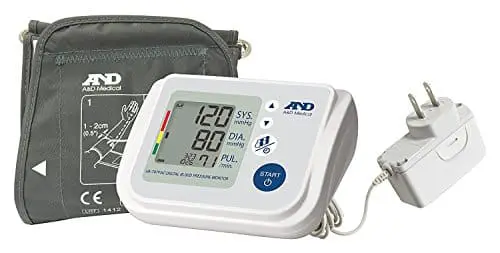 A&D Medical Upper Arm Blood Pressure Monitor for Up to 4 Users, Includes AC Adapter (UA-767FAC)