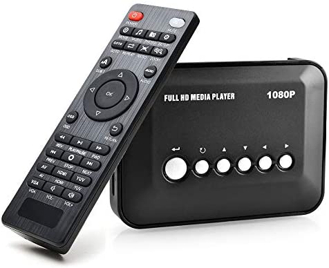 AGPtek 1080P HDMI TV Media Player with HDMI / YPbPr / AV Output, USB/SD Ports with Remote Control for MP3 AVI RMVB MPEG etc