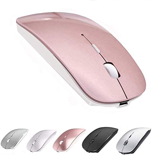 AI DAMI Slim Rechargeable Wireless Mouse for MacBook Pro MacBook Air iMac chromebook (Rose Gold)
