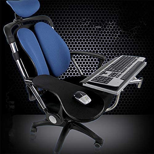 ALO Stand Ergonomic Laptop/Keyboard/Mouse Stand/Mount/Holder Installed to Chair (Black)