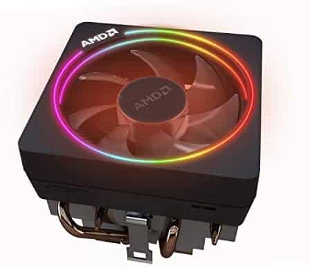 AMD Wraith Prism LED RGB Cooler Fan from Ryzen 7 2700X Processor AM4/AM2/AM3/AM3+ 4-Pin Connector Copper Base/Alum Heat Sink