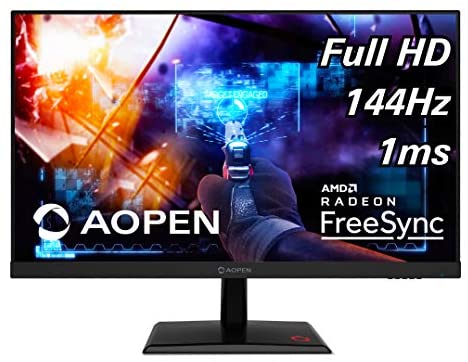 AOPEN 25MH1Q Pbipx 24.5″ Full HD (1920 x 1080) TN Gaming Monitor with AMD Radeon FreeSync Technology, 144Hz, 1ms, (HDMI & Display Port), Black, FHD (1920×1080) 165Hz