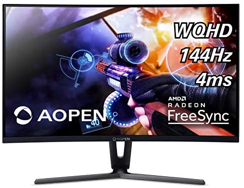 AOPEN by Acer 32HC1QUR Pbidpx 31.5-inch 1800R Curved WQHD (2560 x 1440) Gaming Monitor with AMD Radeon FreeS
