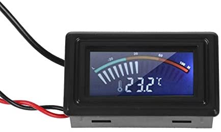 ASHATA PC Water Cooling System Pointer Display Thermometer Temperature Meter,LCD Display Digital Water Cooling Thermometer Pointer Temperature Indicator for All G1/4 Thread Water Cooling Equipment