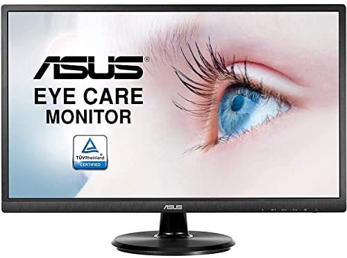 ASUS 23.8″ 1080P Monitor (VA249HE) – Full HD, Wide 178° Viewing Angle, 5ms, Eye Care, Blue Light Filter, Flicker Free, VESA Mountable, HDMI, VGA, Tilt Adjustable