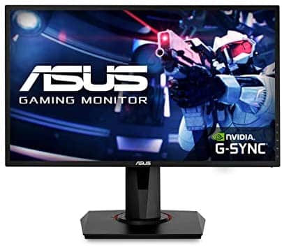 ASUS 24″ 1080P Gaming Monitor (VG248QG) – Full HD, 165Hz (Supports 144Hz), 0.5ms, Extreme Low Motion Blur, Speaker, Adaptive-Sync, G-SYNC Compatible, VESA Mountable, DisplayPort, HDMI, DVI-D , Black