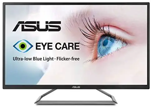 ASUS 32″ 4K HDR Monitor (VA32UQ) – UHD (3840 x 2160), 95% DCI-P3, Speaker, Eye Care, Adaptive-Sync/FreeSync, Shadow Boost, Blue Light Filter, Flicker Free, DisplayPort, HDMI, Tilt Adjustable