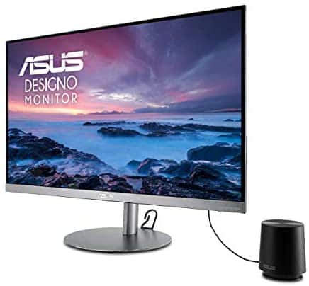 ASUS Designo 27-inch 2K (WQHD) IPS Monitor with Height Adjustable and build-in Speakers & Subwoofer (MZ27AQL)