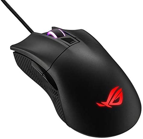 ASUS Optical Gaming Mouse – ROG Gladius II Core | Ergonomic Right-hand Grip | Lightweight PC Gaming Mouse | 6200 DPI Optical Sensor | Omron Switches | 6 Buttons | Aura Sync RGB Lighting
