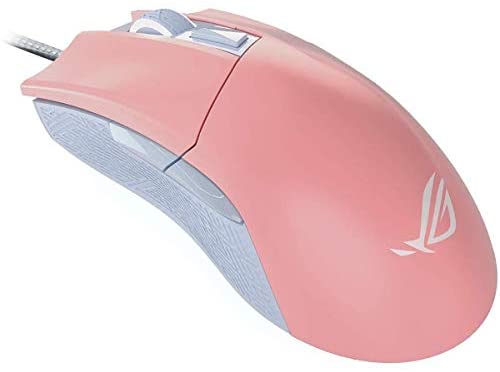 ASUS Optical Gaming Mouse – ROG Gladius II Origin Limited Edition PNK | Ergonomic Right-handed PC Gaming Mouse for FPS Games | 12000 DPI Optical Sensor | Aura Sync RGB, ROG Armoury II | Pink