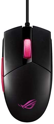ASUS Optical Gaming Mouse – ROG Strix Impact II Electro Punk Edition | 6,200 DPI Sensor | Wired Gaming Mouse for PC | Ultimate Comfort | Aura Sync RGB, Armoury II