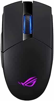 ASUS Optical Gaming Mouse – ROG Strix Impact II | Wireless Gaming Mouse with 16,000 DPI | 5 Programmable Buttons, RGB Lighting, 2.4 GHz, Long Battery Life, Lightweight, Ergonomic