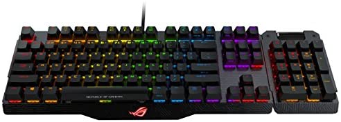 ASUS RGB Mechanical Gaming Keyboard – MA01 ROG Claymore | Cherry MX Brown Switches | Dedicated Hot Keys for One-click Overclocking, Fan control | Gaming Keyboard for PC | Aura Sync RGB Backlit Effects