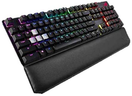 ASUS RGB Mechanical Gaming Keyboard – ROG Strix Scope Deluxe | Cherry MX Silent Red Switches | 2X Wider Ctrl Key for FPS Precision | Gaming Keyboard for PC
