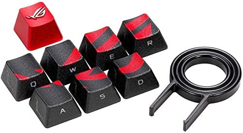 ASUS ROG Gaming Keycap Set – Textured Side-Lit Design for FPS & MOBA Gaming | Accurate Keypress with Strong Grip | Compatible with Cherry MX Switches | Includes Keycap-Puller Tool for Easy Installatio
