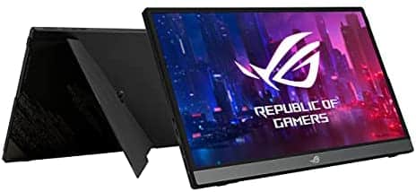 ASUS ROG Strix 15.6” 1080P Portable Gaming Monitor (XG16AHPE) – Full HD, 144Hz, IPS, G-SYNC Compatible, Built-in Battery, Kickstand, USB-C Power Delivery, Micro HDMI, for Laptop, PC, Phone, Console