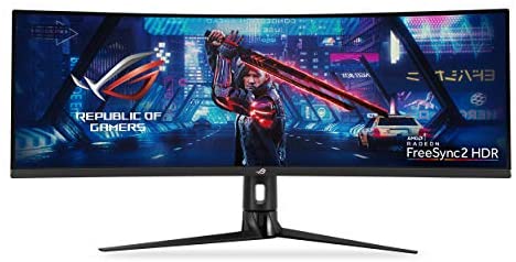 ASUS ROG Strix XG43VQ 43? Super Ultra-Wide Curved HDR Gaming Monitor 120Hz (3840 x 1200) 1ms FreeSync 2 HDR DisplayHDR 400 90% DCI-P3,BLACK