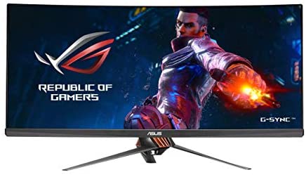 ASUS ROG Swift PG348Q 34in 21:9 3440×1440 IPS 100Hz G-SYNC Eye Care Gaming Monitor with DP and HDMI Ports (Renewed)