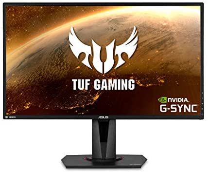 ASUS TUF Gaming 27″ 2K HDR Gaming Monitor (VG27AQ) – WQHD (2560 x 1440), 165Hz (Supports 144Hz), 1ms, Extreme Low Motion Blur, Speaker, G-SYNC Compatible, VESA Mountable, DisplayPort, HDMI