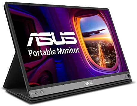 ASUS ZenScreen 15.6″ 1080P Portable Monitor (MB16AC) – Full HD, IPS, Eye Care, Foldable Smart Case, Ultra-slim, Lightweight, USB-C Power Delivery, For Laptop, PC, Phone, Console , Black