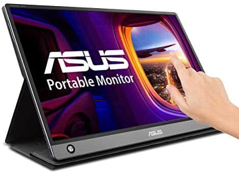 ASUS ZenScreen 15.6″ 1080P Portable Touch Monitor (MB16AMT) – Full HD, IPS, 10-point Touch, Built-in Battery, Foldable Smart Case, USB-C Power Delivery, Micro HDMI, For Laptop, PC, Phone, Console