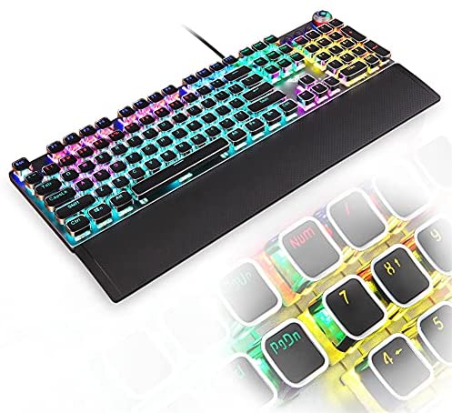 AULA Gaming Keyboard USB Wired Keyboard, Mechanical Keyboard, Ergonomic design, Light Keyboard Desktop