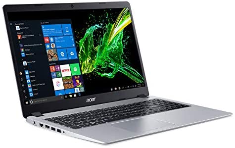 Acer Aspire 5 Slim Laptop, 15.6″ Full HD IPS Display, AMD Ryzen 5 3500U, Vega 8 Graphics, 8GB DDR4, 256GB SSD, Backlit Keyboard, Windows 10 Home, A515-43-R5RE, Silver