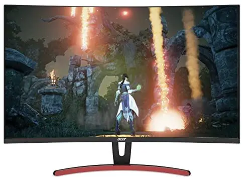 Acer ED323QUR Abidpx 31.5 Inches WQHD (2560 x 1440) Curved 1800R VA Gaming Monitor with AMD Radeon FREESYNC Technology – 4ms; 144Hz Refresh Rate; Display Port, HDMI Port & DVI Port, Black