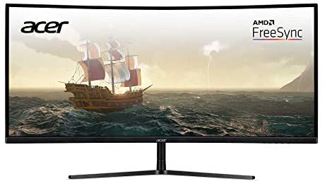 Acer EI292CUR Pbmiipx 29″ 1200R 21:9 Curved Full HD UltraWide 2560 x 1080 Radeon FreeSync Gaming Monitor, Up to 100Hz Refresh Rate, 1ms VRB (1 x Display Port, 1 x HDMI 2.0 Port and 1 x HDMI 1.4 Port)