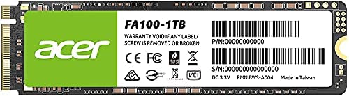 Acer FA100 M.2 SSD 1TB PCIe GEN 3 x 4 NVMe 1.4 Interface Internal Solid State Drives with 3D TLC NAND Technology – BL.9BWWA.120