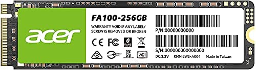 Acer FA100 M.2 SSD 256GB PCIe GEN 3 x 4 NVMe 1.4 Interface Internal Solid State Drives with 3D TLC NAND Technology – BL.9BWWA.118