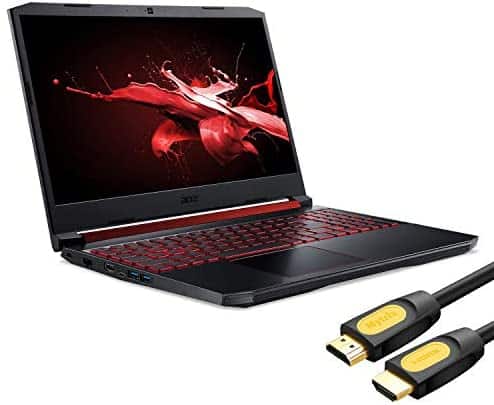 Acer Nitro 5 Gaming Laptop, 15.6″ IPS Full HD, NVIDIA GTX 1650, Core i5-9300H up to 4.10 GHz, 16GB RAM, 256GB SSD+1TB HDD, Backlit, RJ-45 Ethernet, Wi-Fi 6, USB-C, Mytrix HDMI 2.0 Cable, Win 10