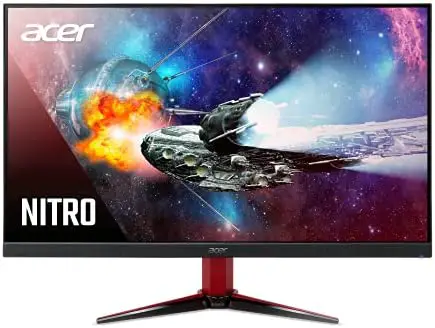 Acer Nitro VG242Y Pbmiipx 23.8″ Full HD (1920 x 1080) IPS Gaming Monitor | AMD FreeSync Premium | Overclock to 165Hz | Up to 0.5ms | DisplayHDR400 | 99% sRGB | 2 x HDMI 2.0 Ports & 1 x Display Port