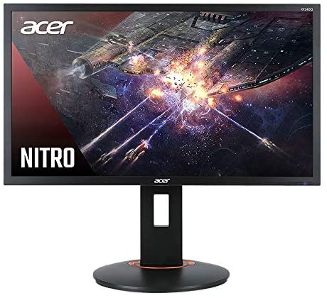 Acer Nitro XFA240Q Sbiipr 23.6” FHD (1920 x 1080) Gaming Monitor with AMD RADEON FreeSync Technology, 1ms (G to G), Up to 165Hz, (1 x Display Port & 2 x HDMI 2.0 Ports), Black