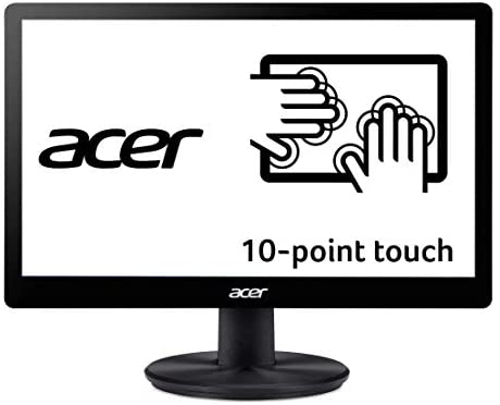 Acer PT167Q B 15.6” (1366 x 768) 10 Point Touch Monitor with VisionCare Technology (VGA and USB Port) (Renewed)