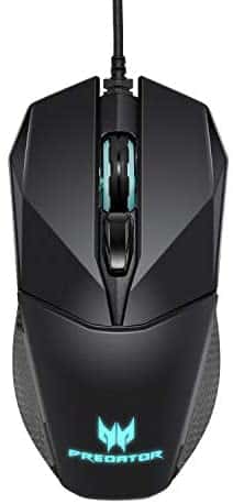 Acer Predator Cestus 300 RGB Gaming Mouse – Dual Omron switches 70M click lifetime, On board memory and programmable buttons,Black