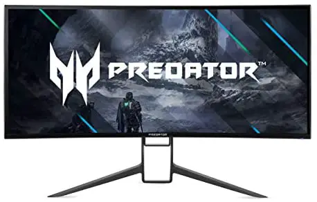 Acer Predator X34 Sbmiiphzx 34″ 1900R Curved UWQHD (3440 x 1440) IPS Gaming Monitor | NVIDIA G-SYNC | NVIDIA Reflex Latency | Up to 180Hz | Up to 0.5ms | DCI-P3 98% | 400nit | DP & 2 x HDMI 2.0