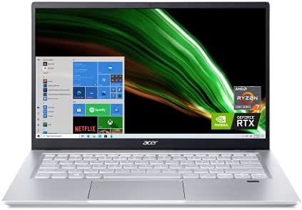 Acer Swift X SFX14-41G-R1S6 Creator Laptop | 14″ Full HD 100% sRGB | AMD Ryzen 7 5800U | NVIDIA RTX 3050Ti Laptop GPU | 16GB LPDDR4X | 512GB NVMe SSD | Wi-Fi 6 | Backlit Keyboard | Windows 10 Home