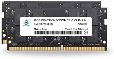 Adamanta 32GB (2x16GB) Memory Upgrade for 2019 & 2020 Apple iMac 27″ (iMac 19,1 iMac 20,1 iMac 20,2) w/Retina 5K Display, 2018 Mac Mini DDR4 2666Mhz PC4-21300 SODIMM 2Rx8 CL19 1.2v DRAM RAM
