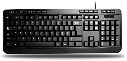 Adesso AKB-132PB Multimedia Desktop Keyboard, Black