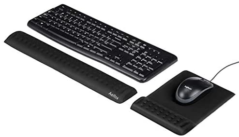 Aelfox Memory Foam Keyboard Wrist Rest&Gaming Mouse Pad with Wrist Support, Ergonomic Wrist Pad for Office, Home Office, Laptop, Desktop Computer, Gaming Keyboard