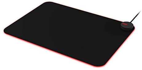 Agon Tournament-Grade RGB Gaming Mouse Mat, Mouse Pad, Light FX 16.8M Customizable Colors & Patterns, Light FX Sync, Micro-Texture Cloth Surface, Anti-Slip Rubber, 14×10 inches (AMM700)