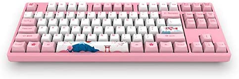 Akko 3087 World Tour – Tokyo 87 Keys Type-C USB The Sublimation Huano Switch PBT Keycaps Mechanical Gaming Keyboard for PC Laptop (Blue Switch)